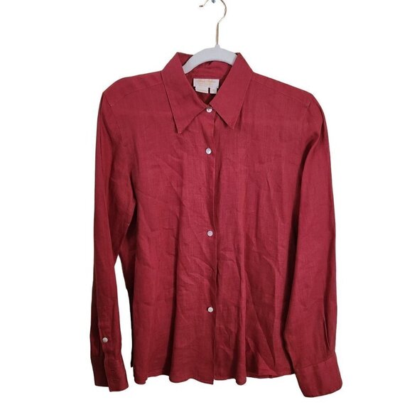 Brooks Brothers Tops - Brooks Brothers Vintage Rust Linen Button Up Shirt Size M